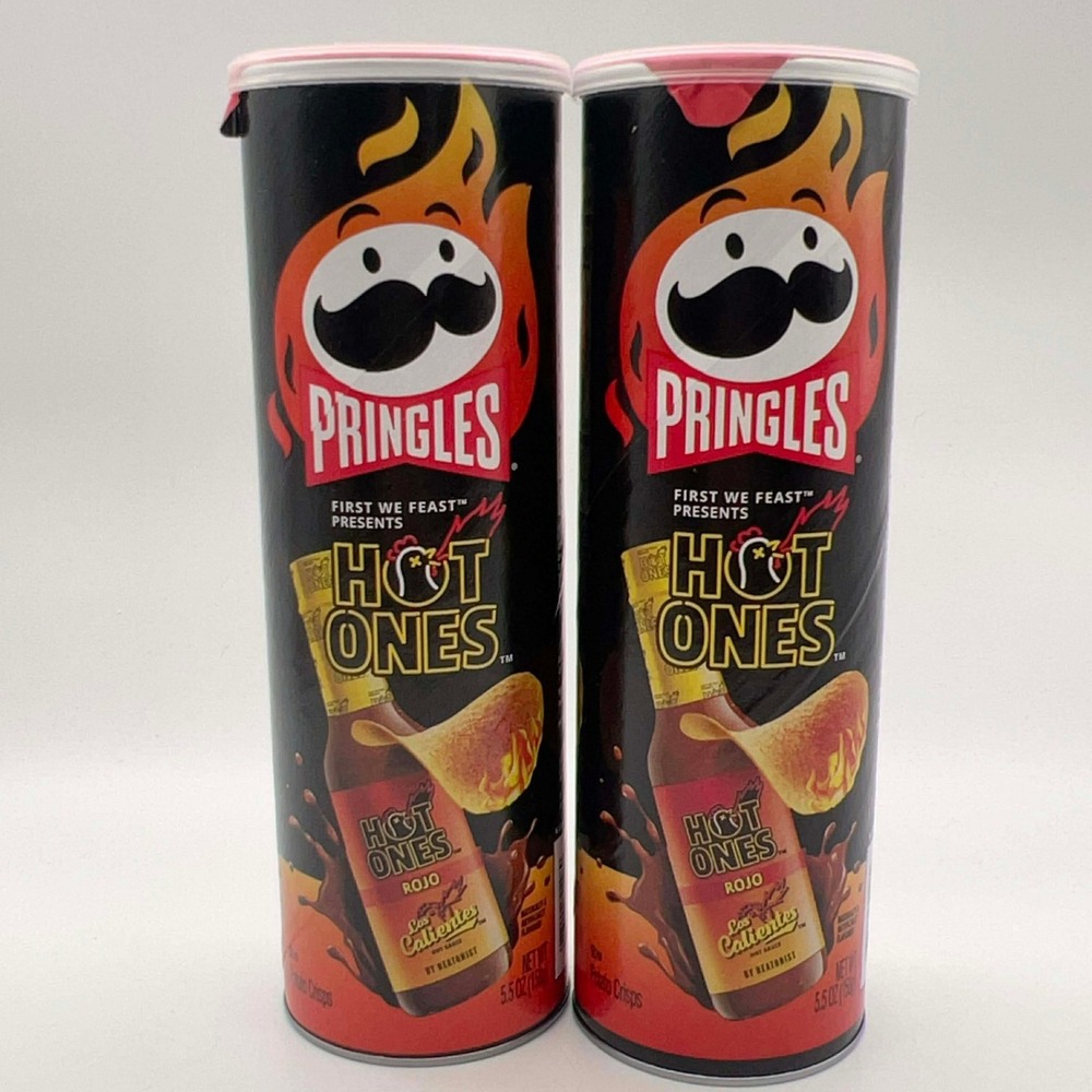 Pringles Hot Ones Los Calientes Rojo Potato‎ Crisps 2 Pack Limited Edition